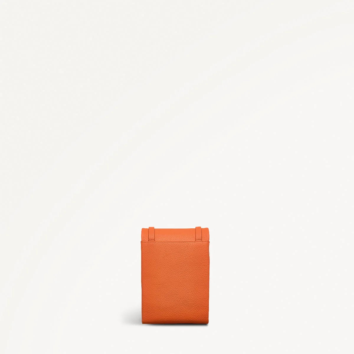 Orange leather wallet on a white background