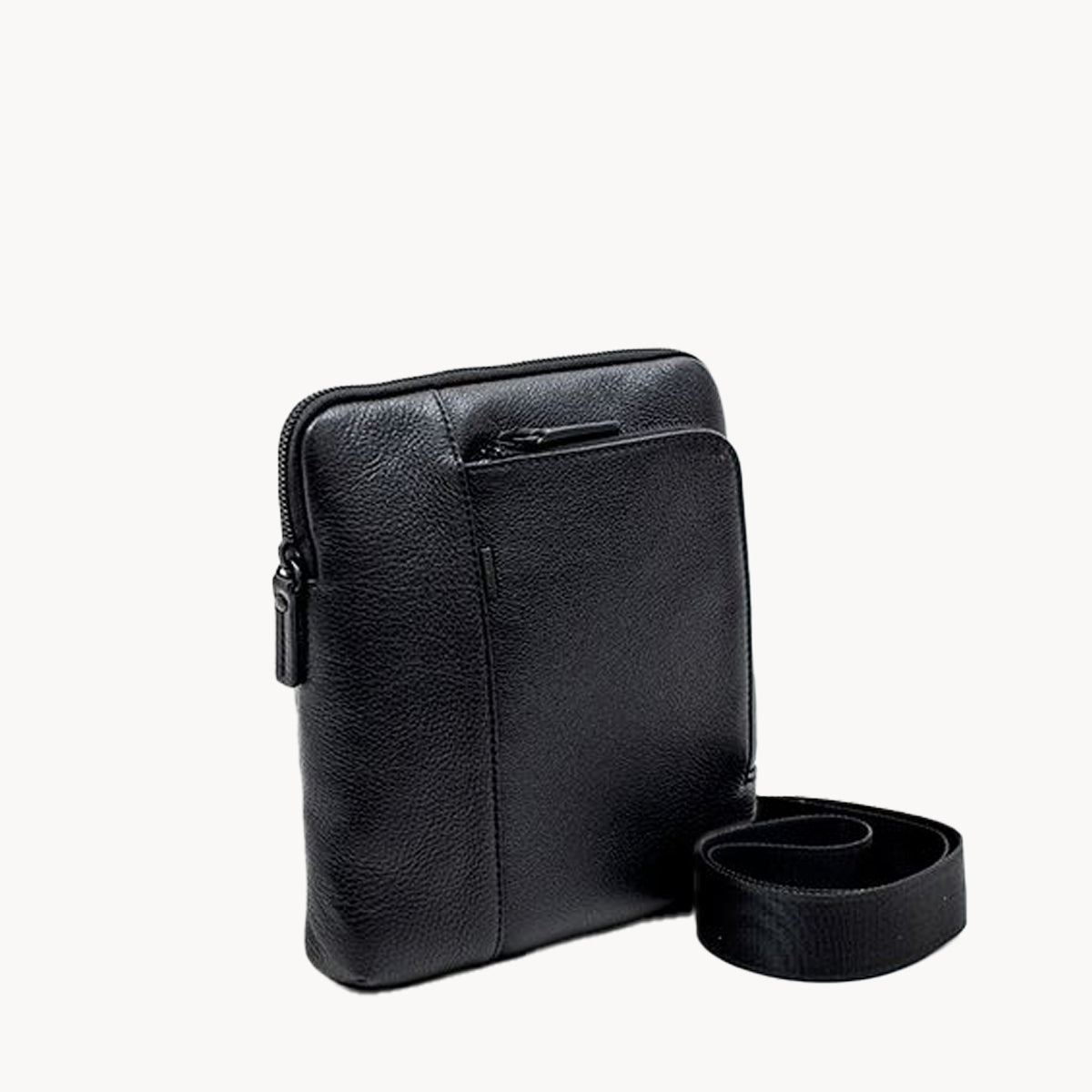 Gianni Conti Leather Bag with Canvas Strap - 1812280