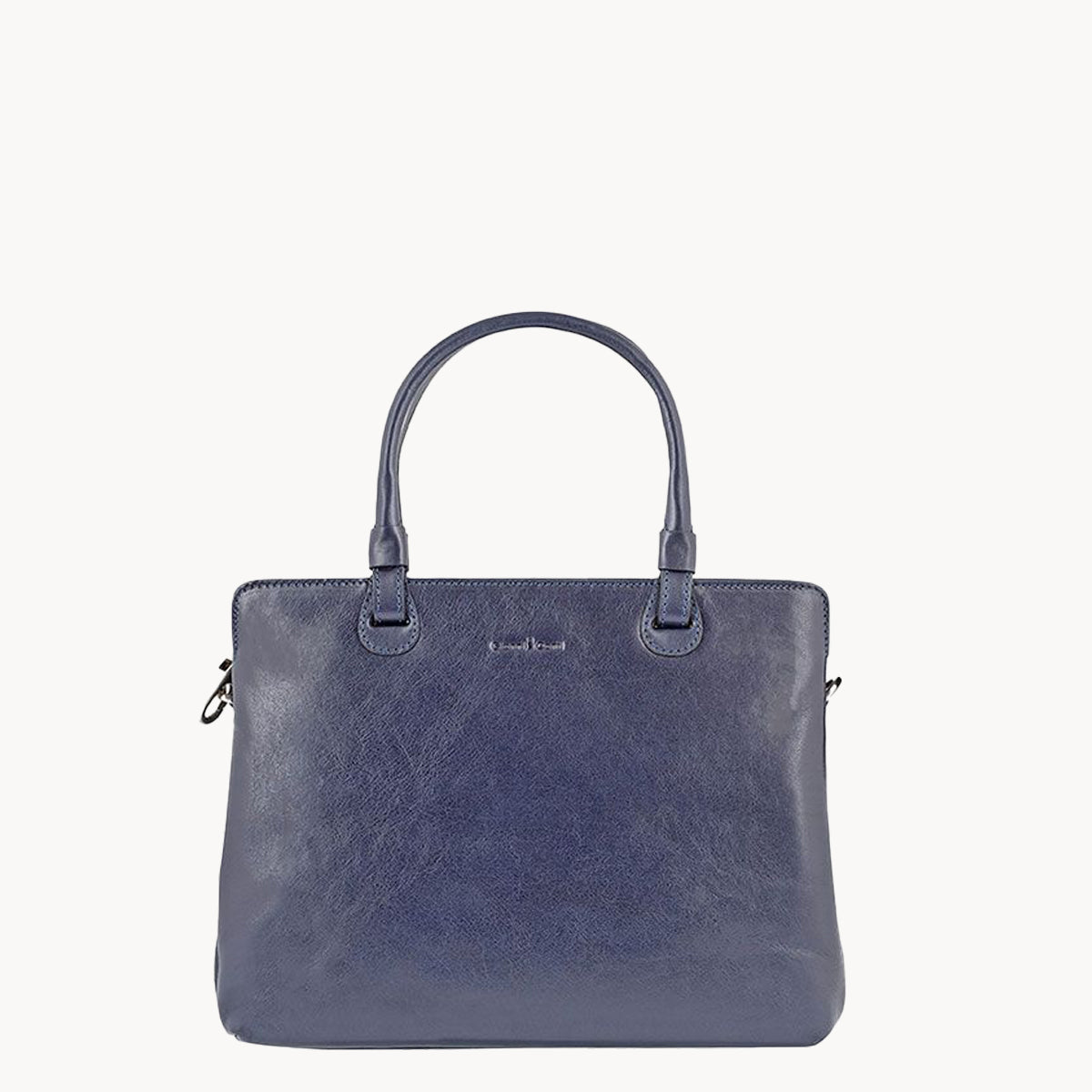 Blue handbag on a white background