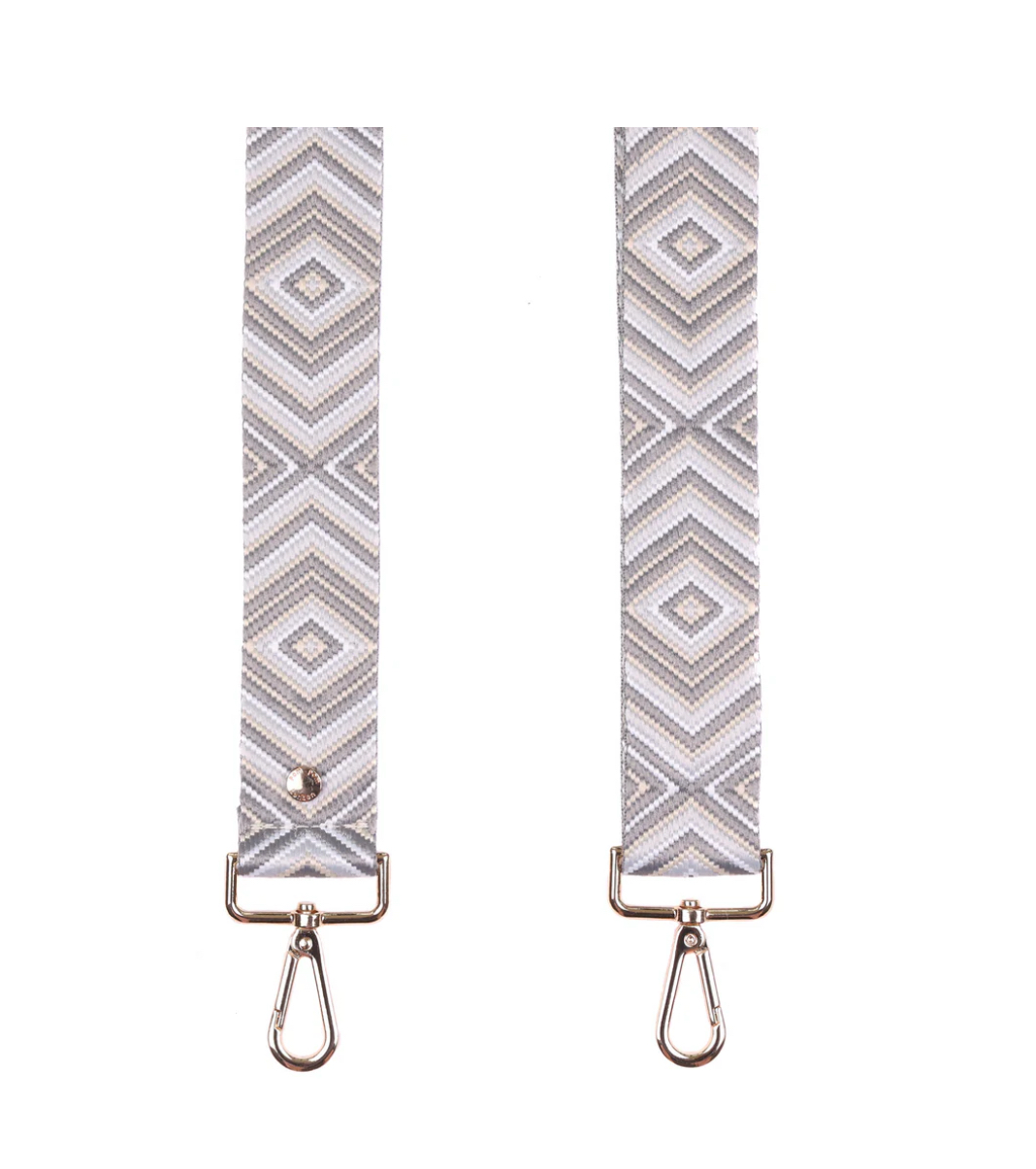 Neutral Pom Pom Fabric Straps