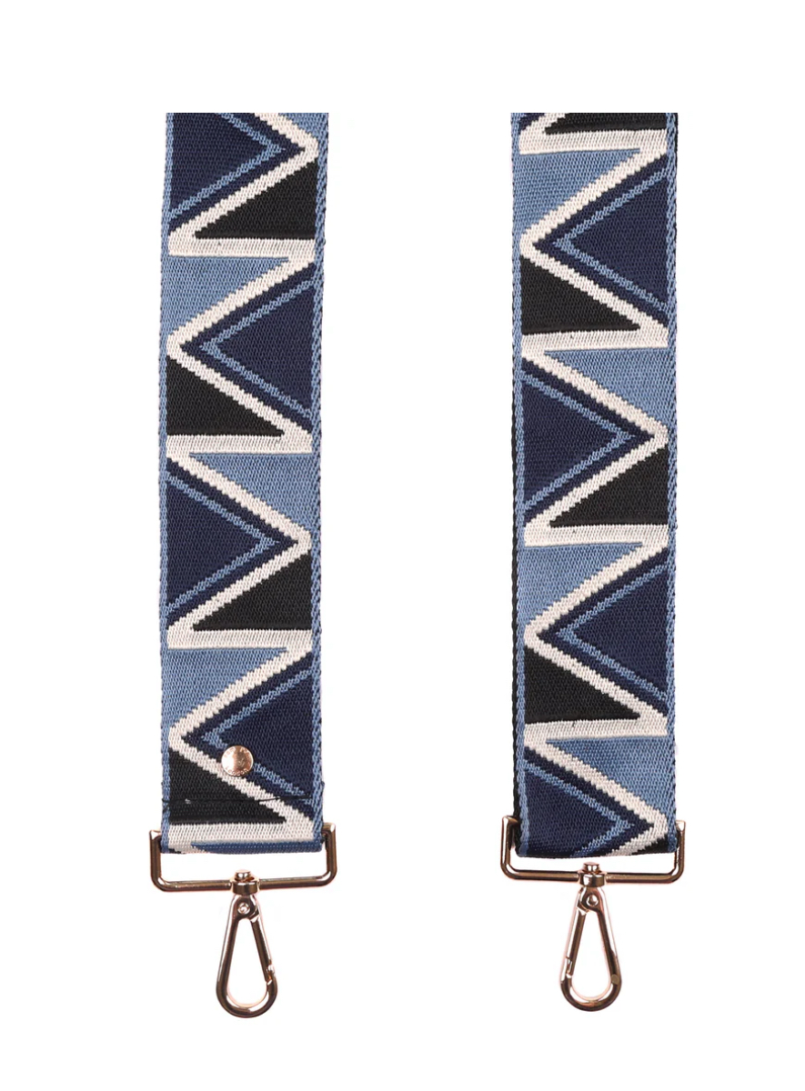 Blue Pom Pom Fabric Straps