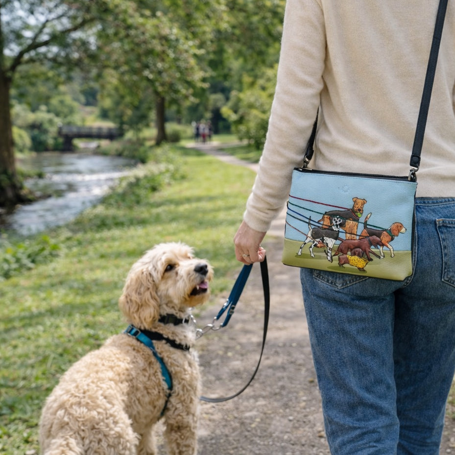 Perfect for Dog Walks - Small hands-free bags for phone, keys and dog treats.