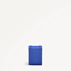 Blue rectangular pouch on a white background
