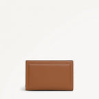 Brown leather wallet on a white background