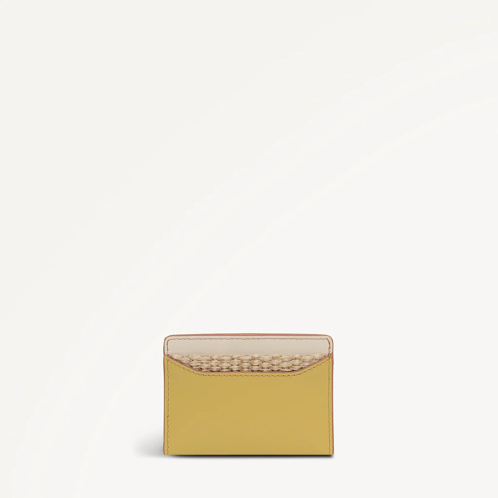 Radley Spring Blooms Raffia & Leather Card Holder