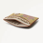 Radley Spring Blooms Raffia & Leather Card Holder
