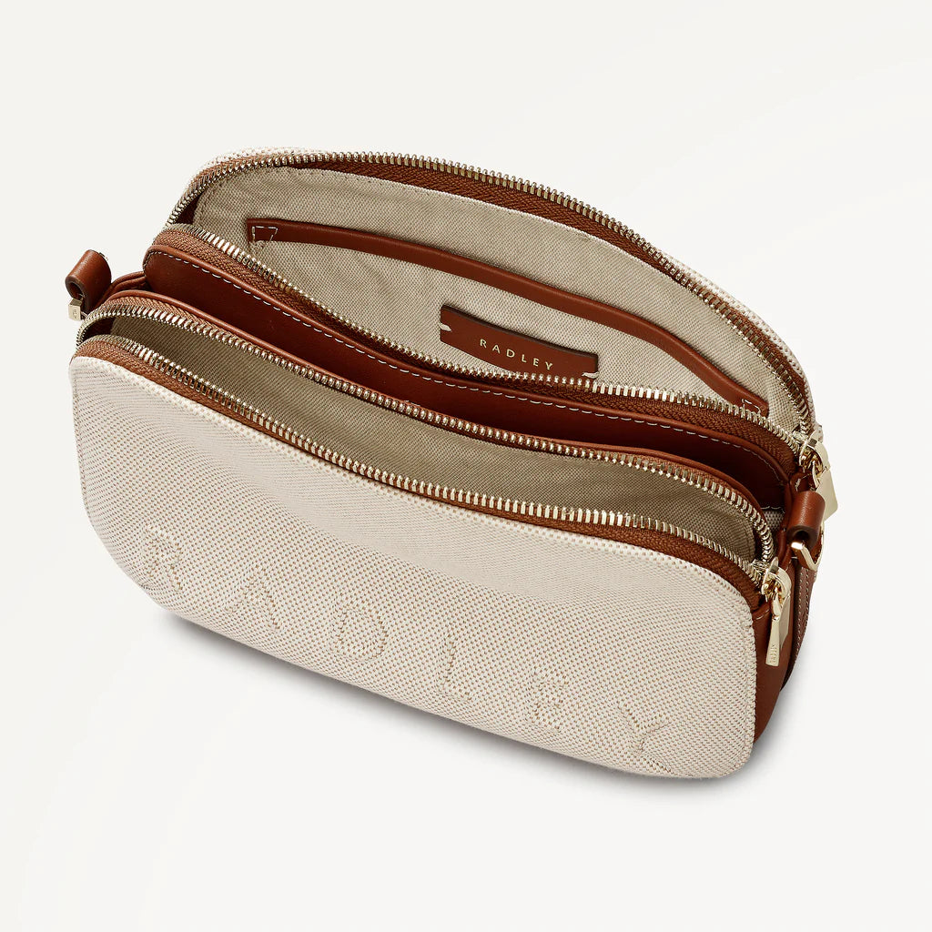 Radley Dukes Place Canvas and Leather Cross Body Bag