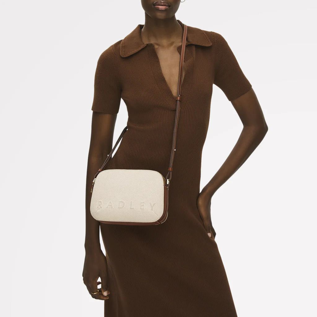 Radley Dukes Place Canvas and Leather Cross Body Bag