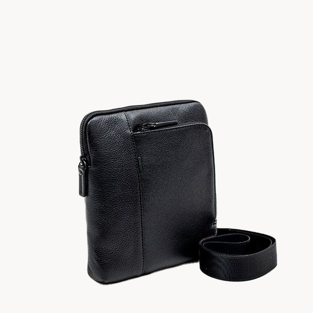 Gianni Conti Leather Bag with Canvas Strap - 1812280