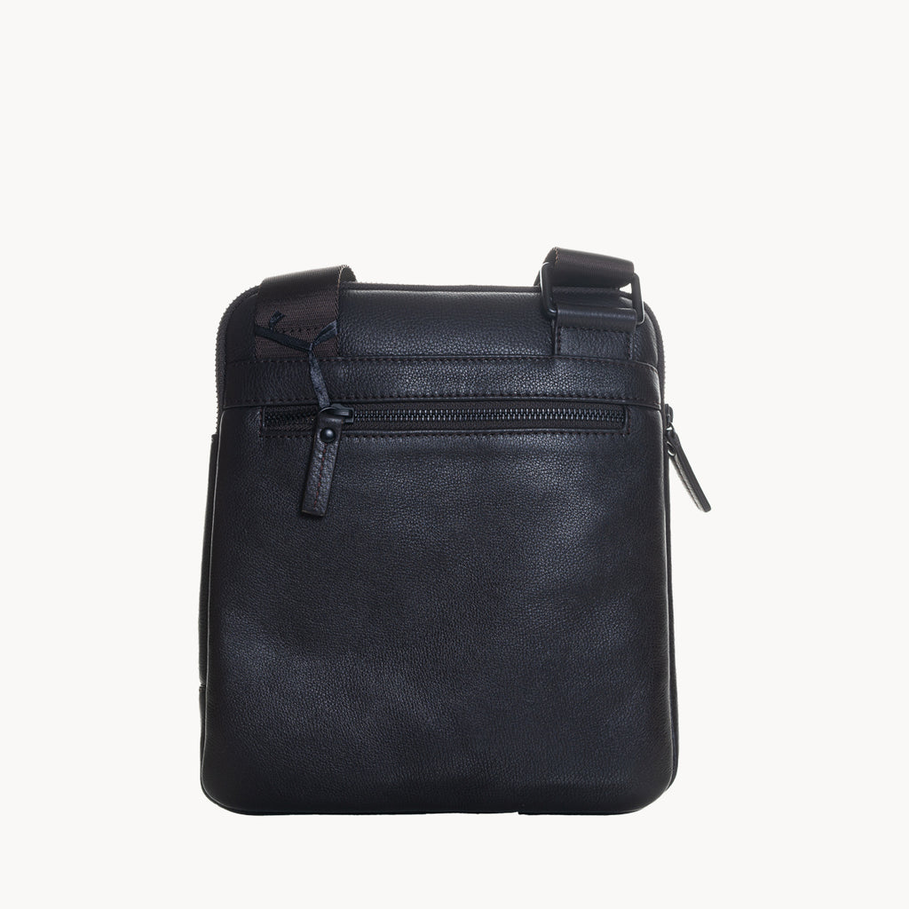 Gianni Conti Leather Bag with Canvas Strap - 1812280