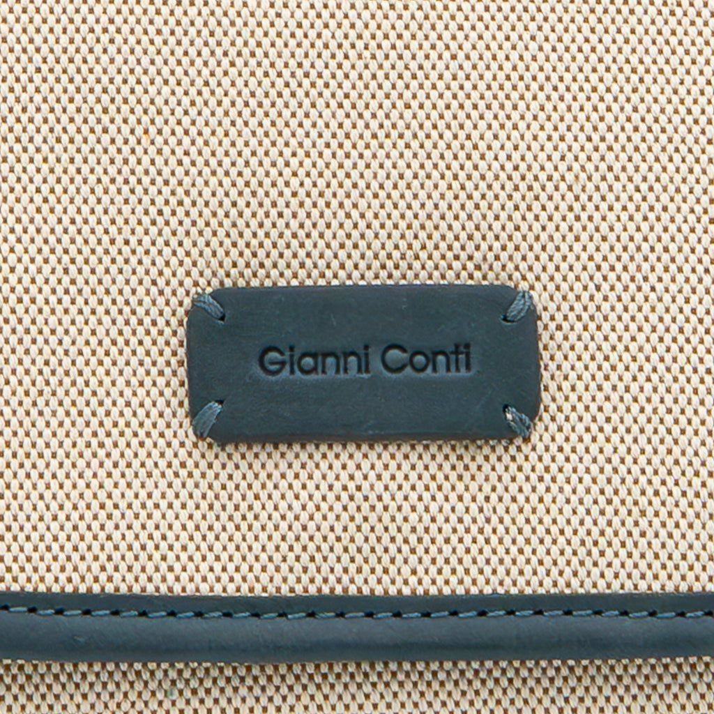Gianni Conti Canvas & Leather Crossbody Bag