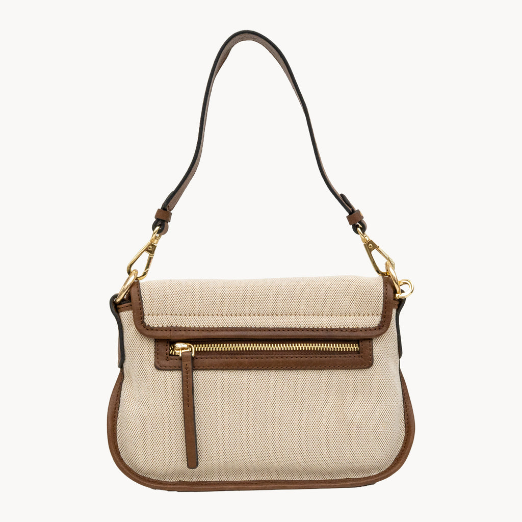 Gianni Conti Canvas & Leather Crossbody Bag