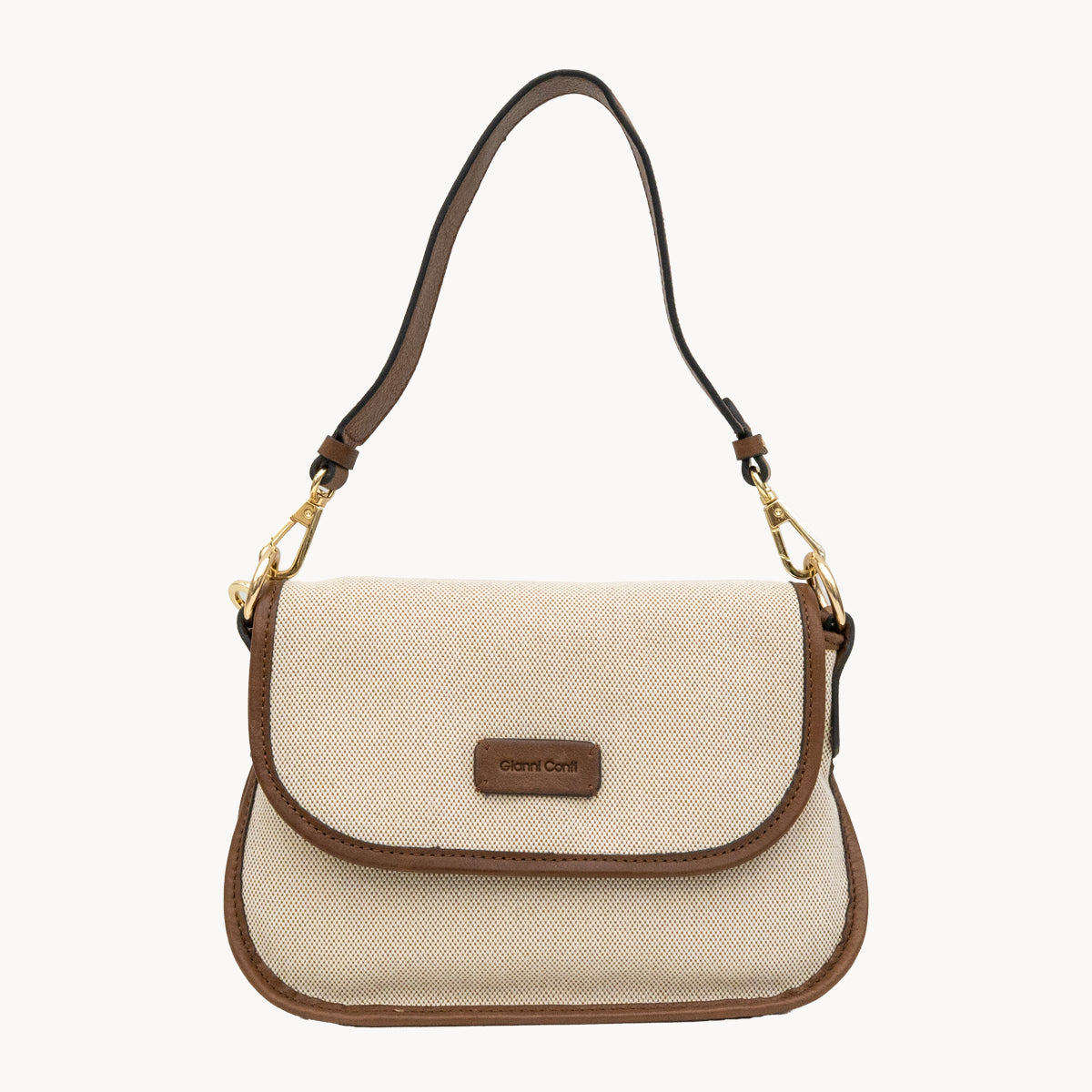 Gianni Conti Canvas & Leather Crossbody Bag