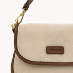 Gianni Conti Canvas & Leather Crossbody Bag