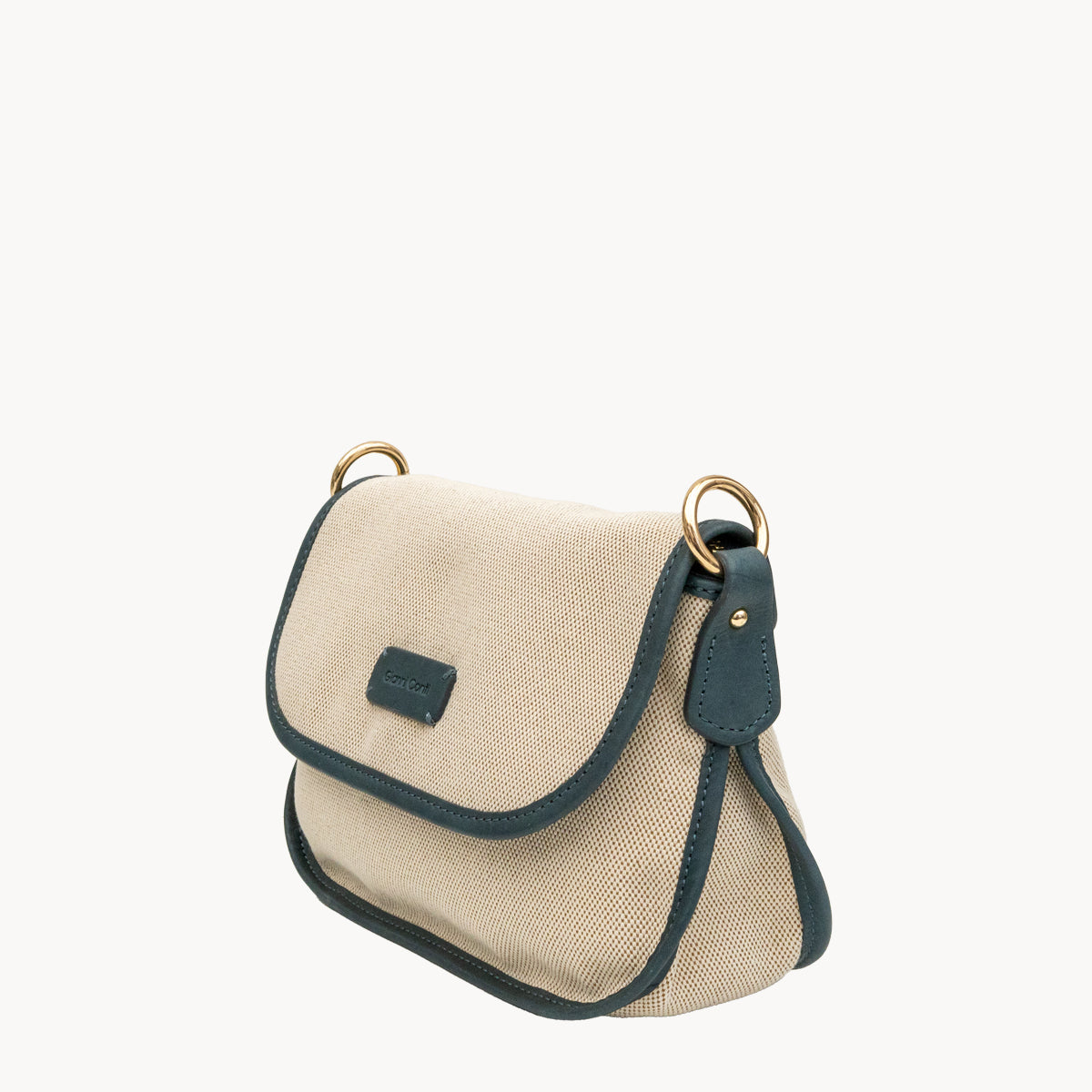 Gianni Conti Canvas & Leather Crossbody Bag