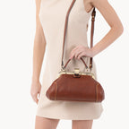 Gianni Conti Gladstone Style Leather Bag - Tan or Black 913317