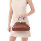 Gianni Conti Gladstone Style Leather Bag - Tan or Black 913317