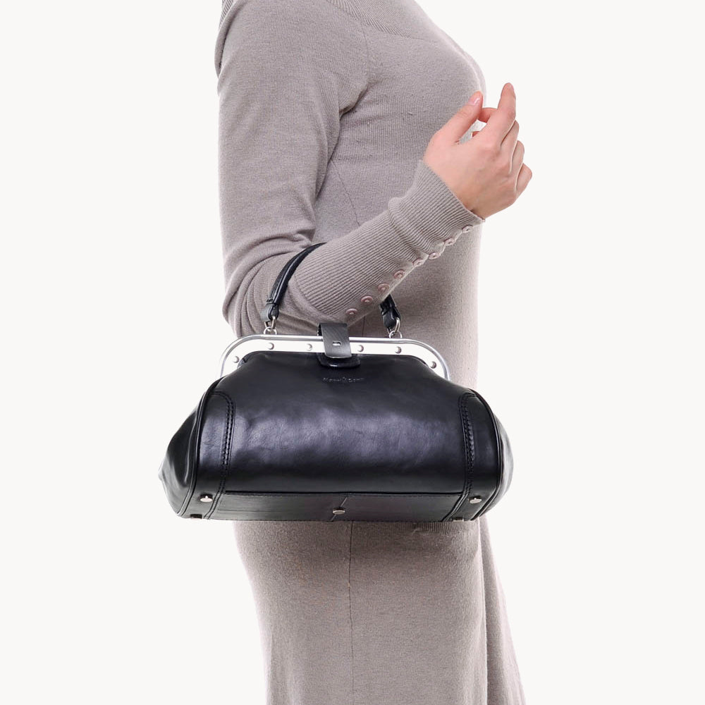 Gianni Conti Gladstone Style Leather Bag - Tan or Black 913317