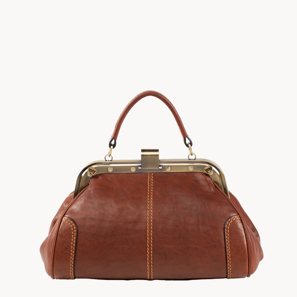 Gianni Conti Gladstone Style Leather Bag - Tan or Black 913317