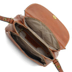 Gianni Conti Classic Leather Flap Crossbody Bag