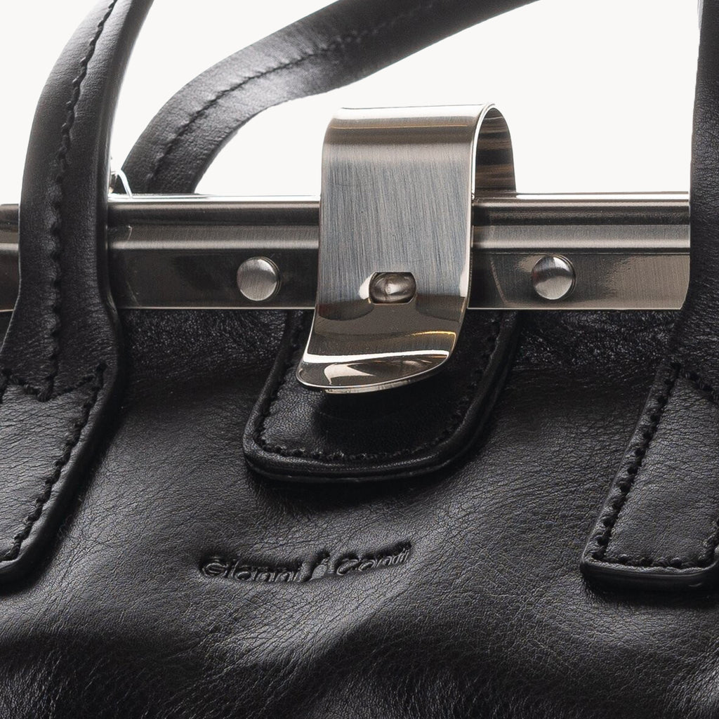 Gianni Conti Gladstone Style- Doctor's Leather Bag – Red or Black