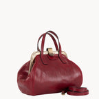 Gianni Conti Gladstone Style- Doctor's Leather Bag – Red or Black