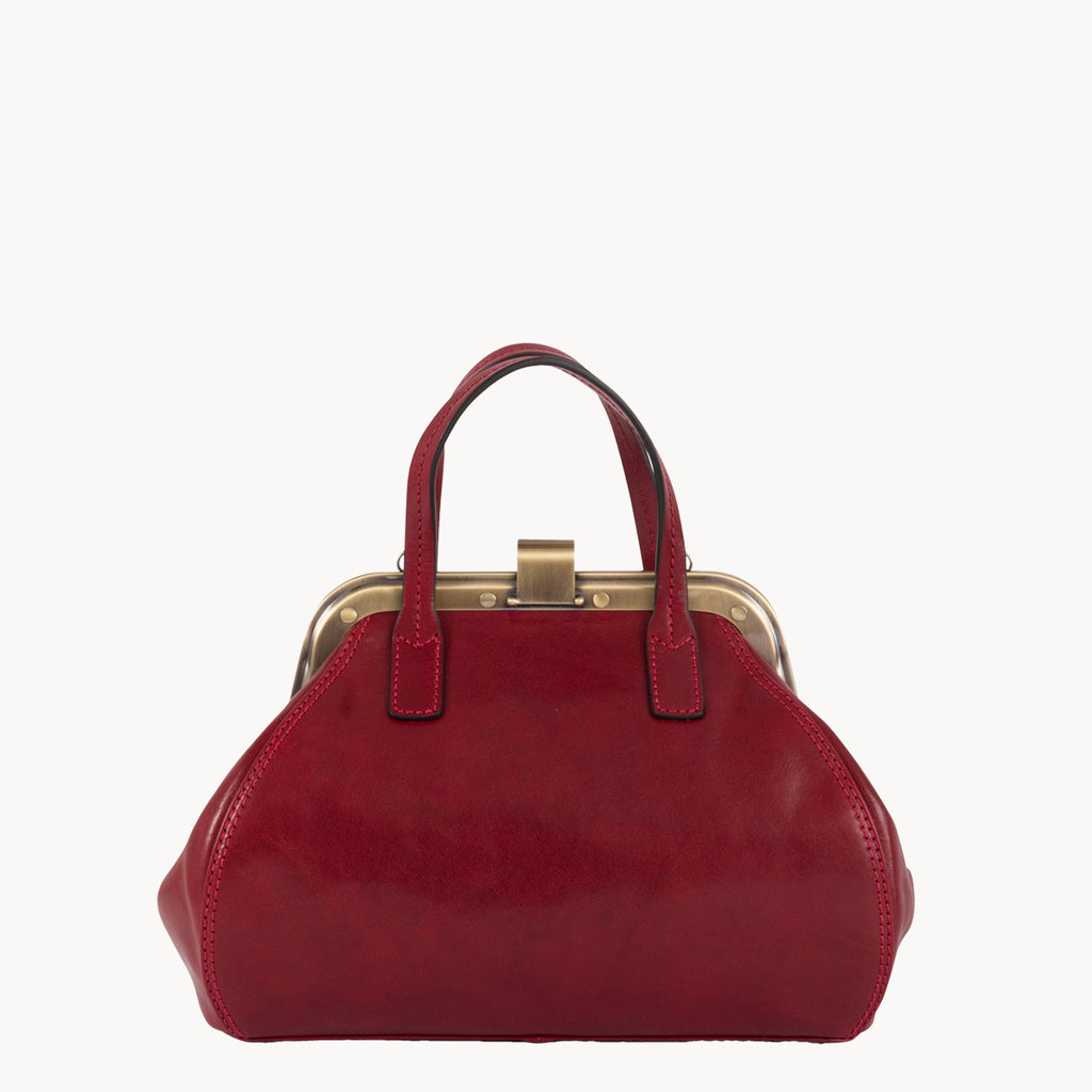 Gianni Conti Gladstone Style- Doctor's Leather Bag – Red or Black