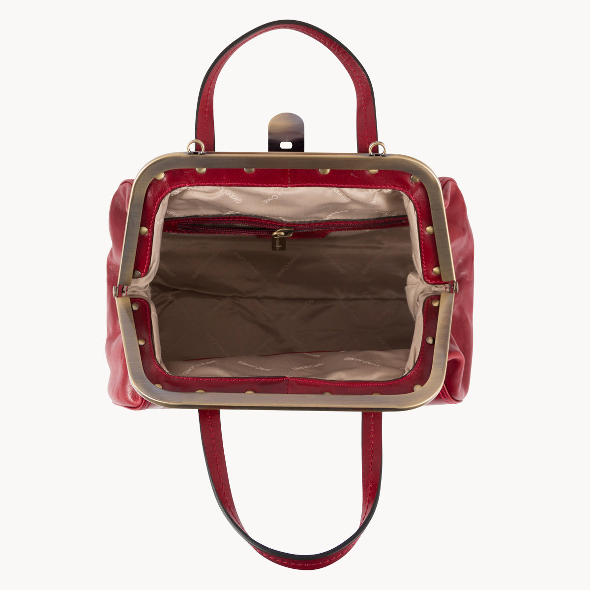 Gianni Conti Gladstone Style- Doctor's Leather Bag – Red or Black
