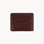 Brown leather wallet with 'Gianfranco' branding on a white background