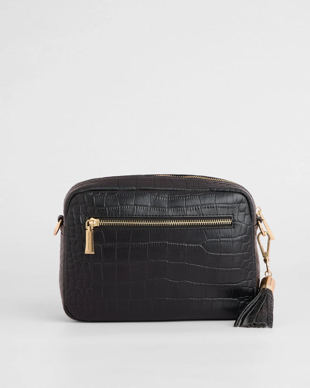 Pom Pom London City Croc Leather Crossbody Bag
