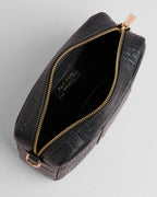 Pom Pom London City Croc Leather Crossbody Bag