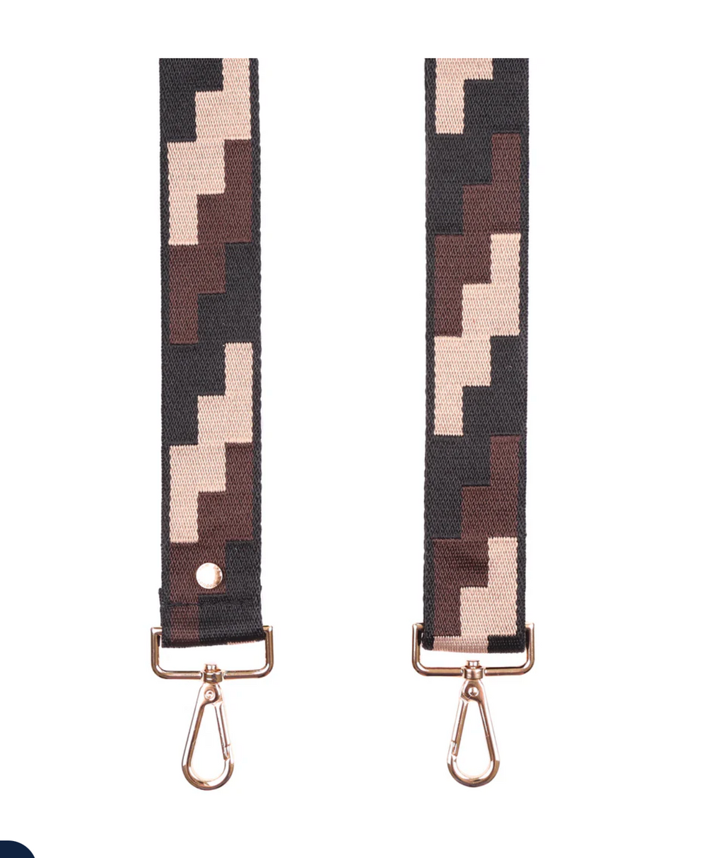 Brown Pom Pom Fabric Straps