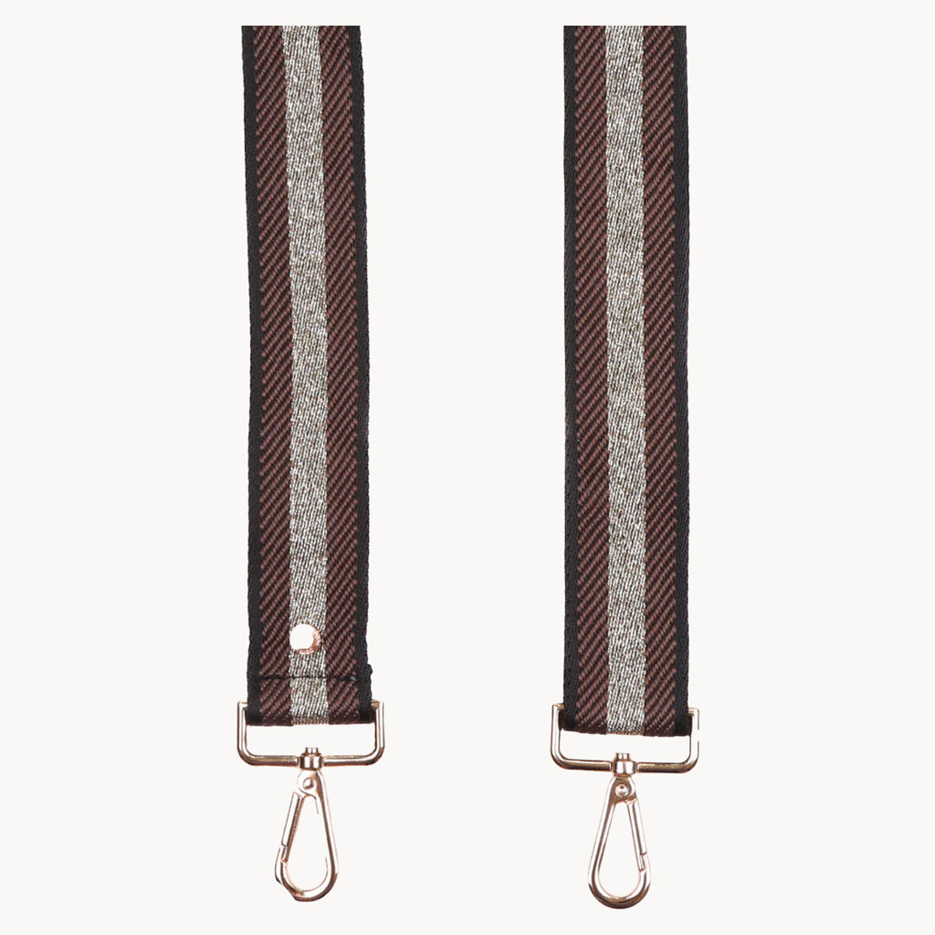 Gold and Bronze Pom Pom Fabric Straps