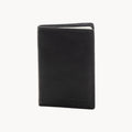 Black leather wallet on a white background