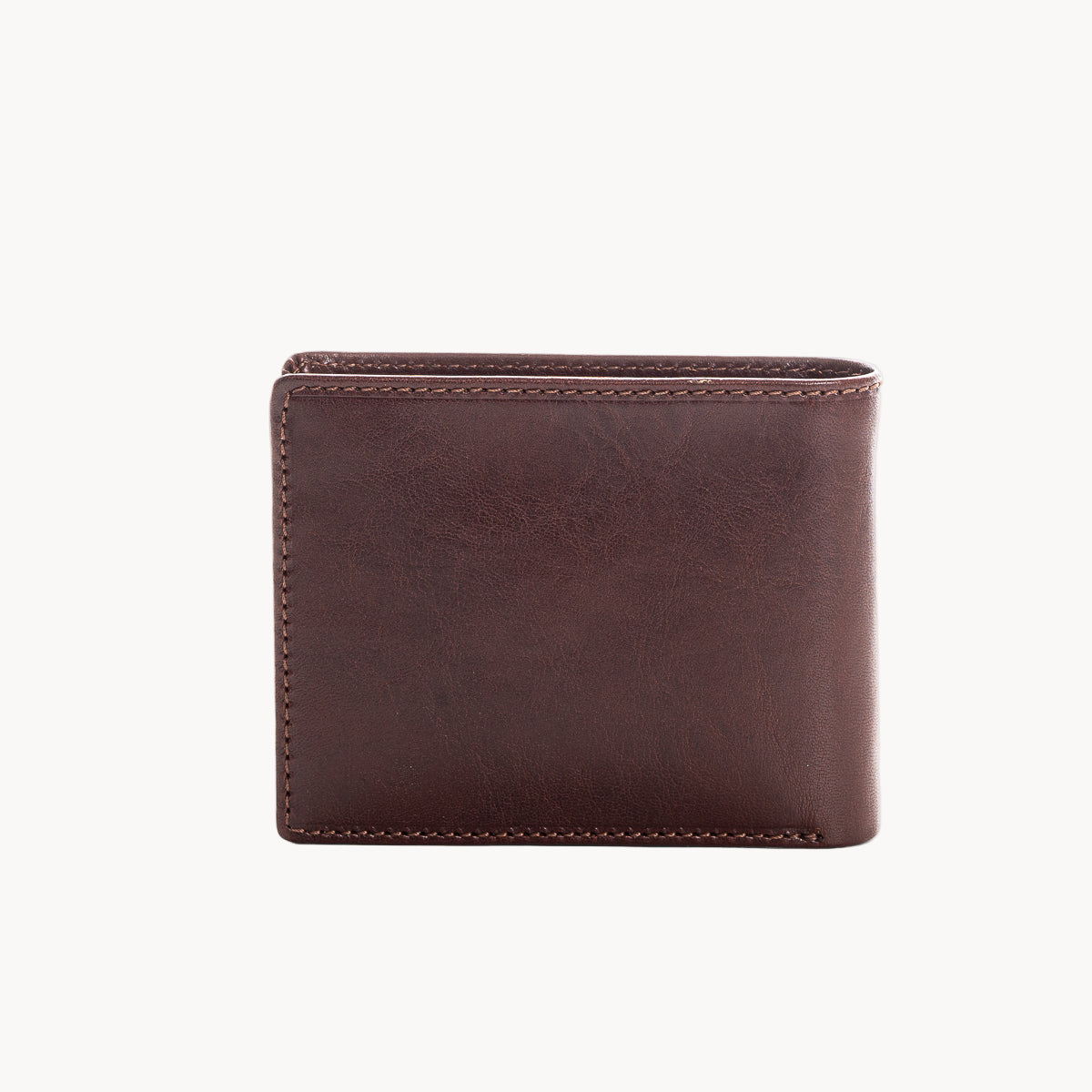 Brown leather wallet on a white background