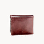 Brown leather wallet on a white background