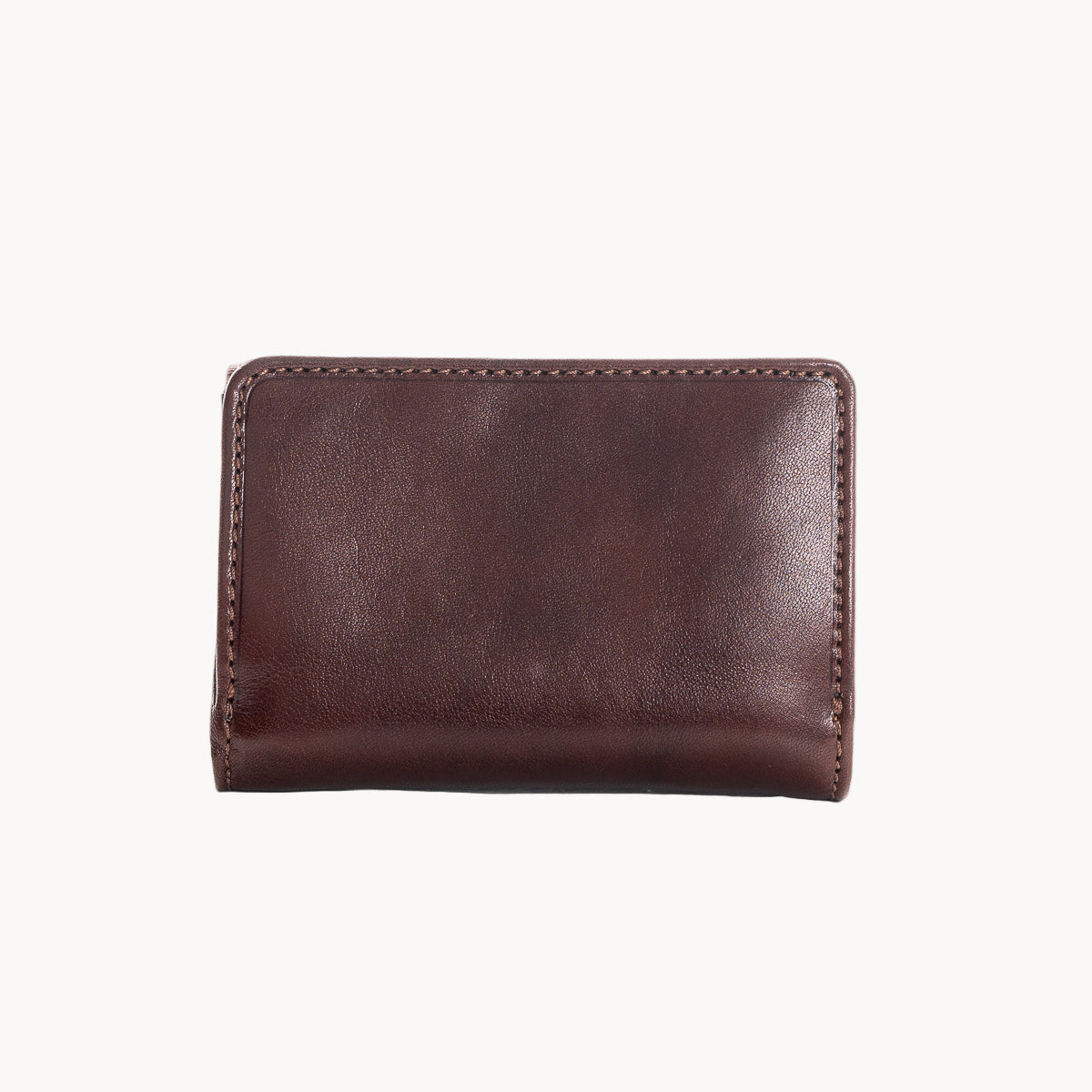 Brown leather wallet on a white background