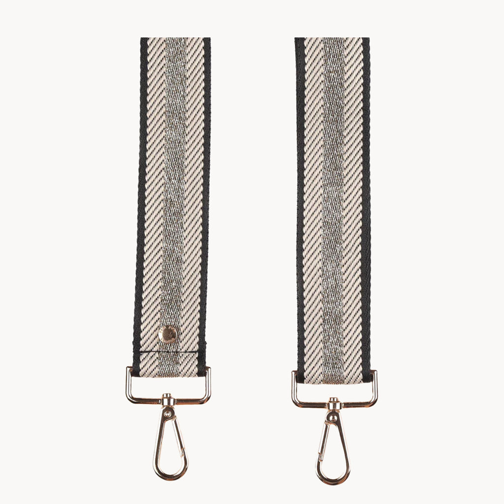 Gold and Bronze Pom Pom Fabric Straps