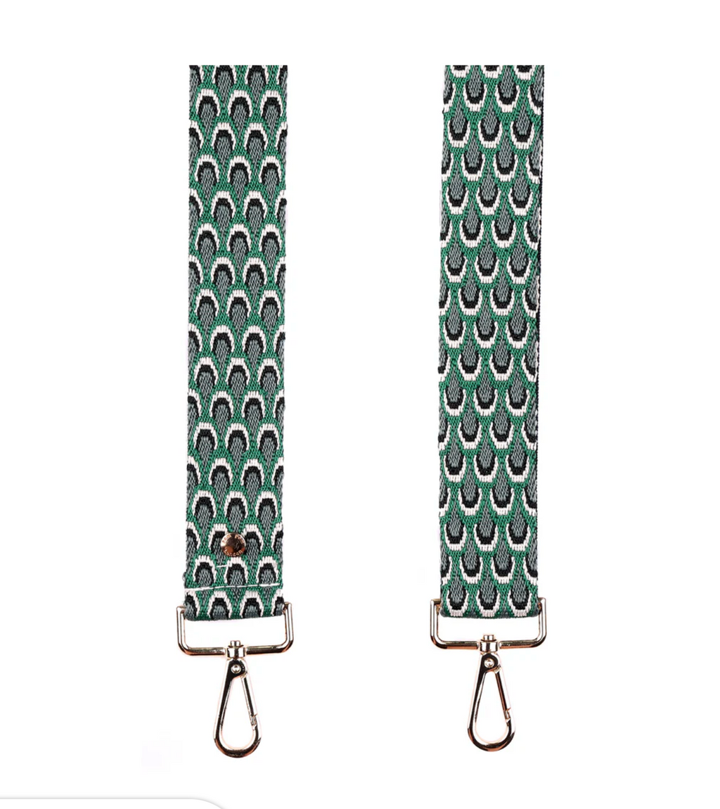 Green Pom Pom Fabric Straps
