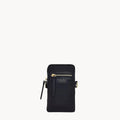 Radley Finsbury Park Phone Bag in Black - front view showing adjustable strap and zip fastening