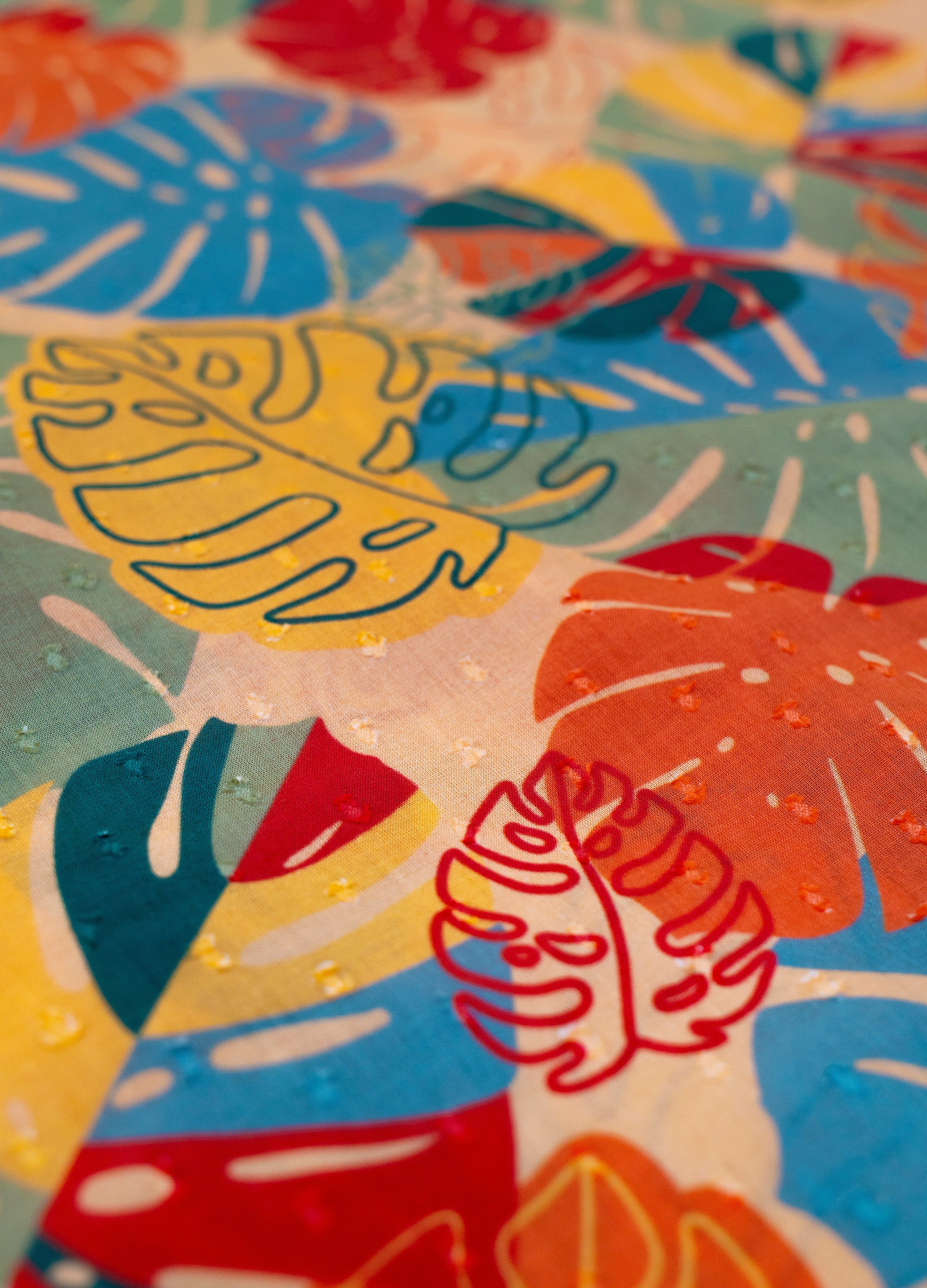 Powder Infinity Scarf - Exotic Leaves