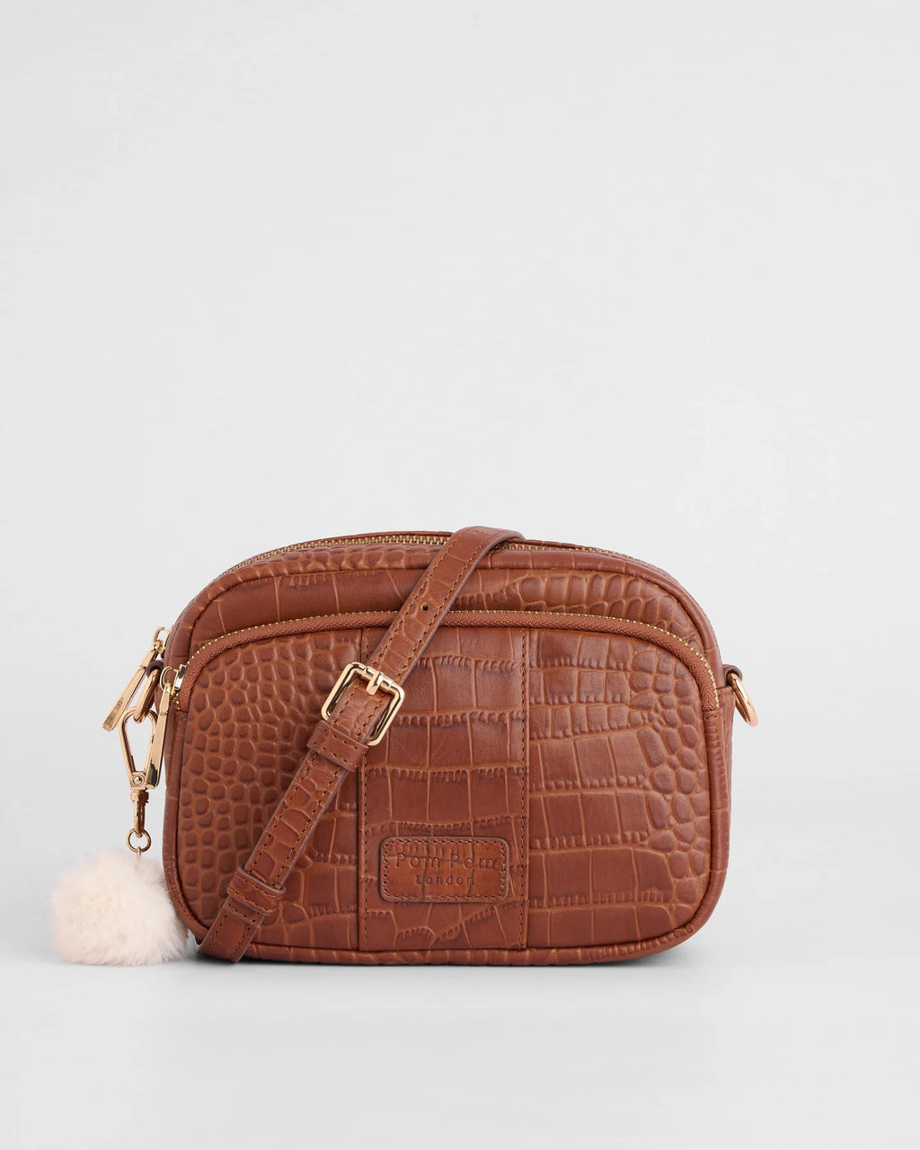 Pom Pom London Original Faux Croc Crossbody Bag