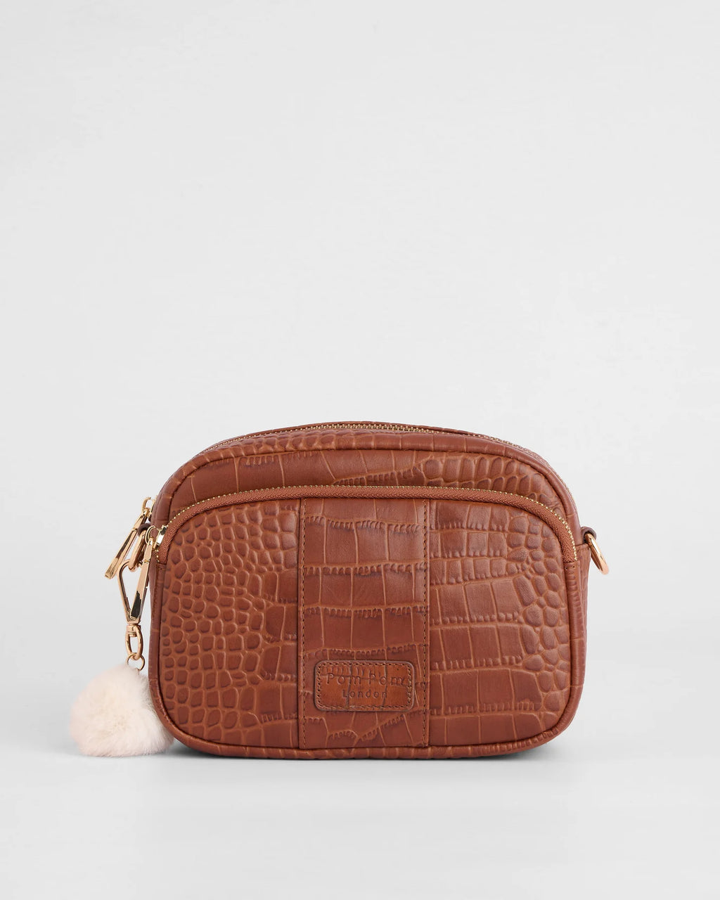 Pom Pom London Original Faux Croc Crossbody Bag