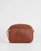 Pom Pom London Original Faux Croc Crossbody Bag