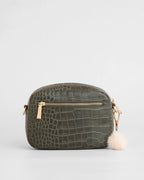 Pom Pom London Original Faux Croc Crossbody Bag