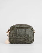 Pom Pom London Original Faux Croc Crossbody Bag