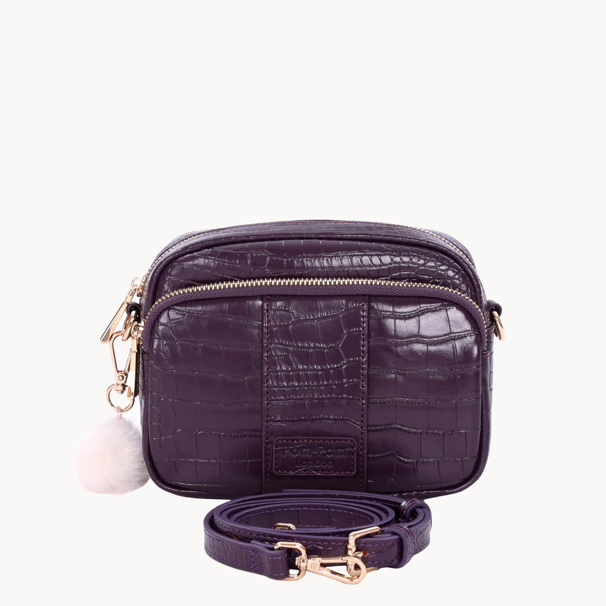 Pom Pom London Original Faux Croc Bag - Violet Fig – Annies of