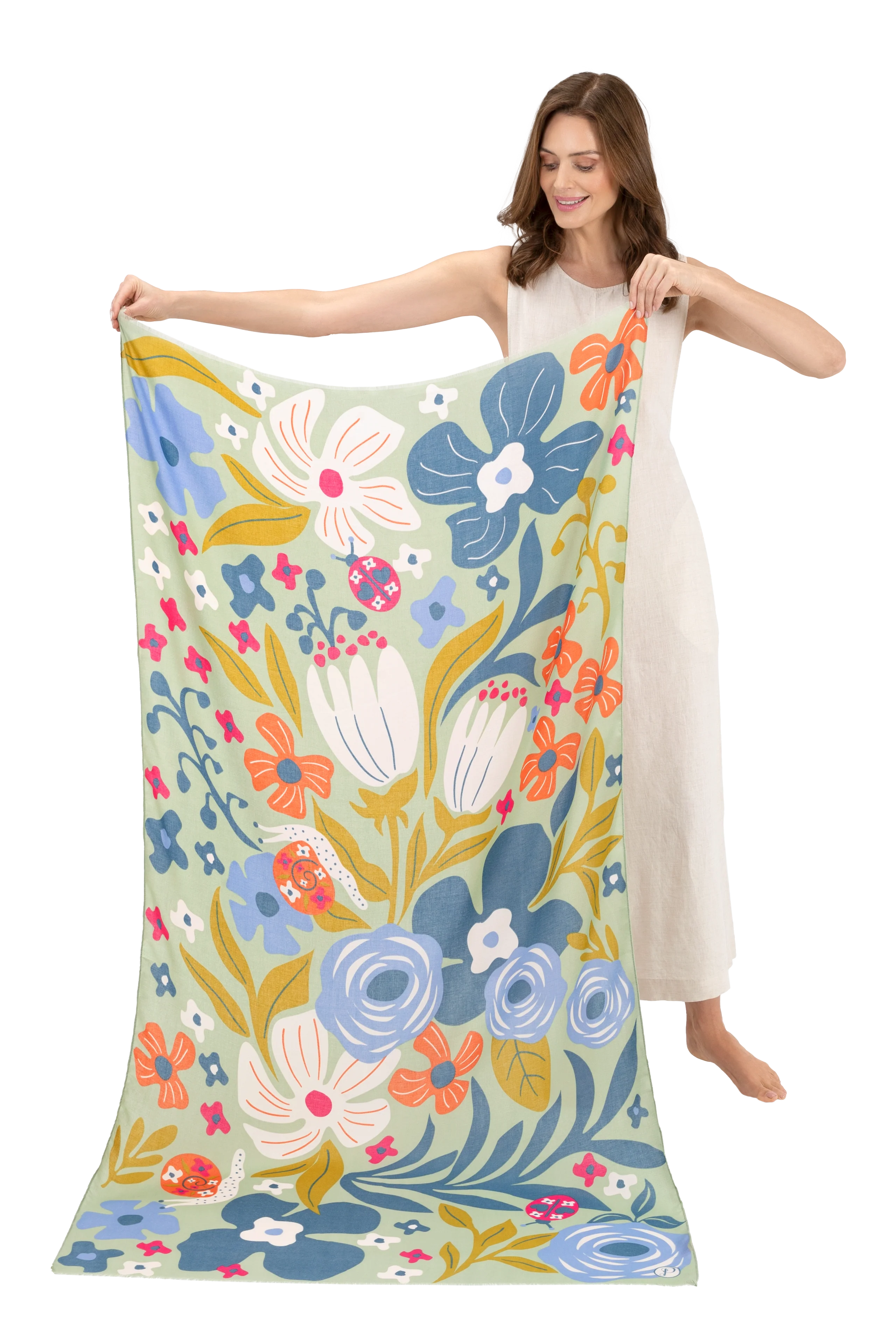 Powder Garden Friends Printed Scarf