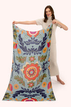 Powder Printed Scarf Folk Floral