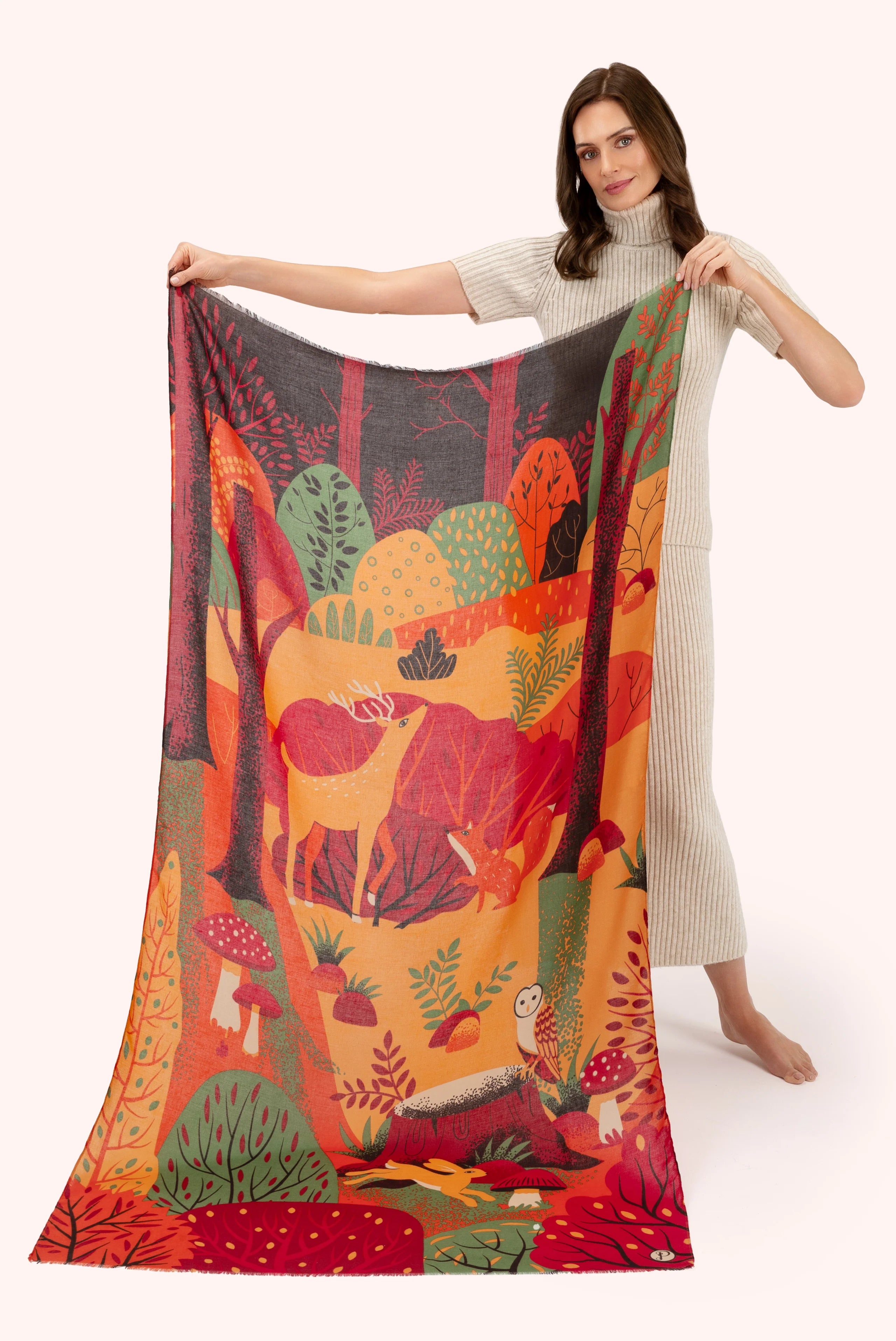 Powder Printed Scarf Autumn Forest